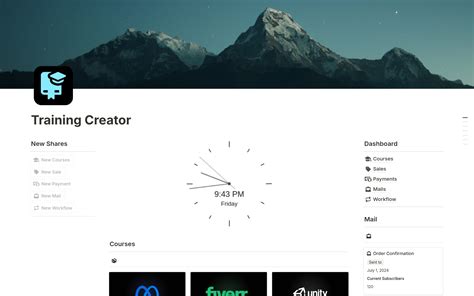 Training Creator Template By Thor Notion Marketplace