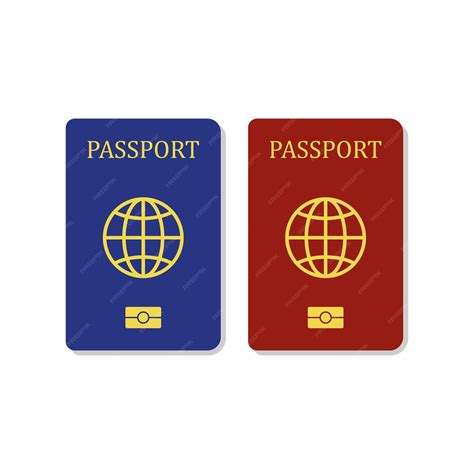 Premium Vector Two Passports Of Different Colors Line Icons Eu