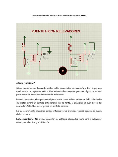 Diagrama De Un Puente H Utilizando Relevadores Pdf