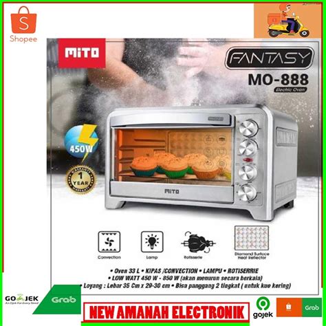 Jual MITO MO 888 FANTASY Oven Listrik Kapasitas Besar 33 Liter With