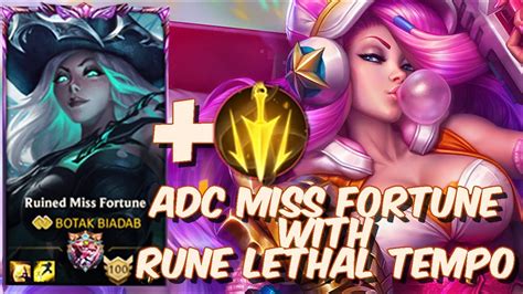 New Rune Lethal Tempo Miss Fortune Adc Gameplay Gameplay Wild Rift