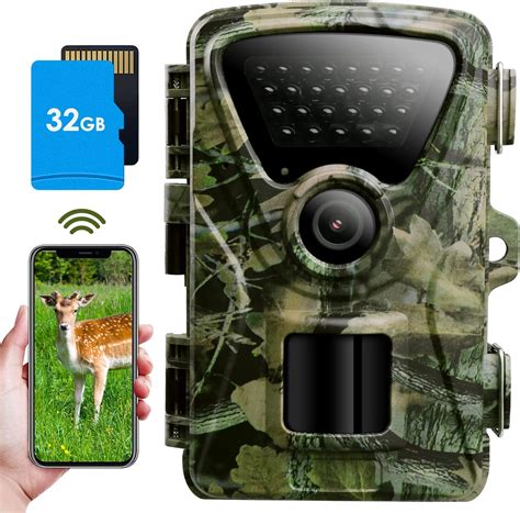 Amazon MAXDONE Trail Camera WiFi Game Camera 1440P 32MP Trail