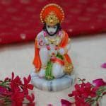 Buy Chaque Decor Small Marble Dust Hanuman Ji Ki Murti In Blessing