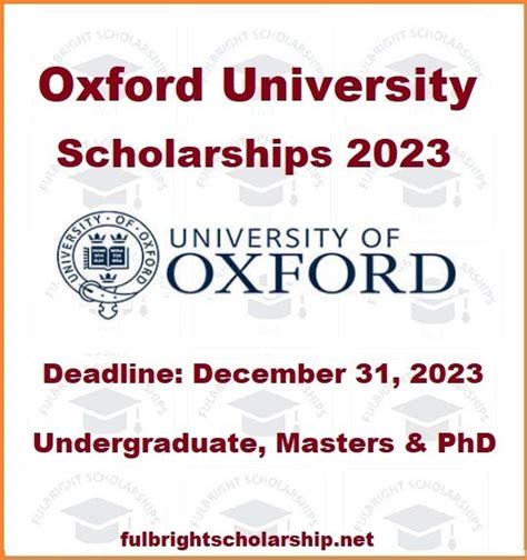 Oxford University Scholarships 2023-2024 UK | Fully Funded