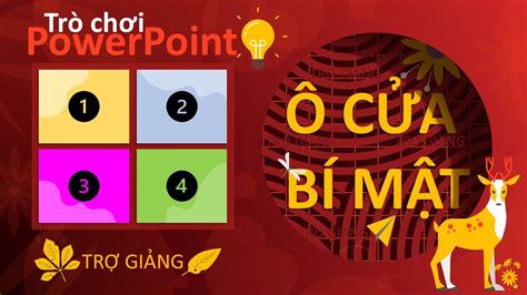 Cách Làm Trò Chơi Powerpoint Lật Mảnh Ghép đoán Hình Nền ô Cửa Bí Mật