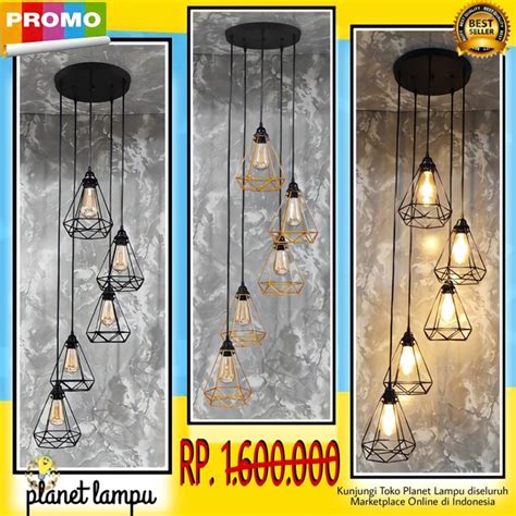 Jual Lampu Gantung Void Tangga Minimalis In Vintage Retro Cafe