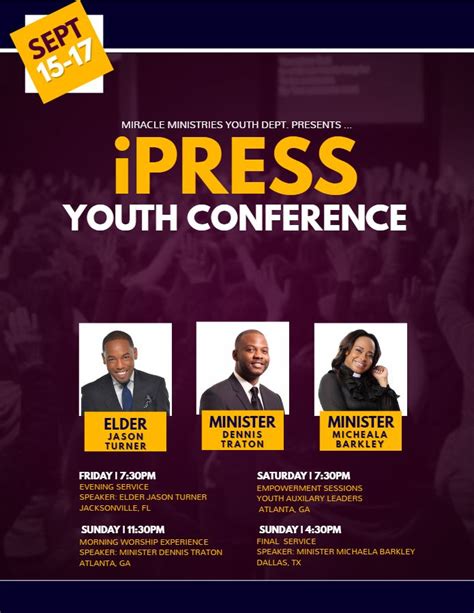 Church conference flyer or social media post template Graphic Design ...