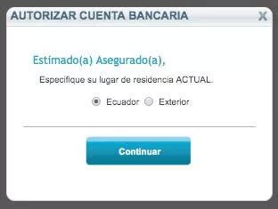 Registro Cuenta Bancaria Iess