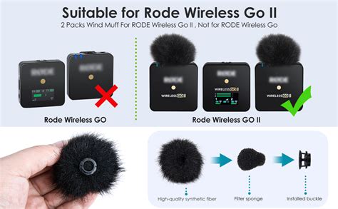 Youshares 2 Protectores De Viento Para Rode Wireless Go 2 Sistema