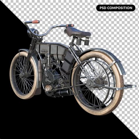 Vintage Motocicleta Aislado 3d Archivo PSD Premium