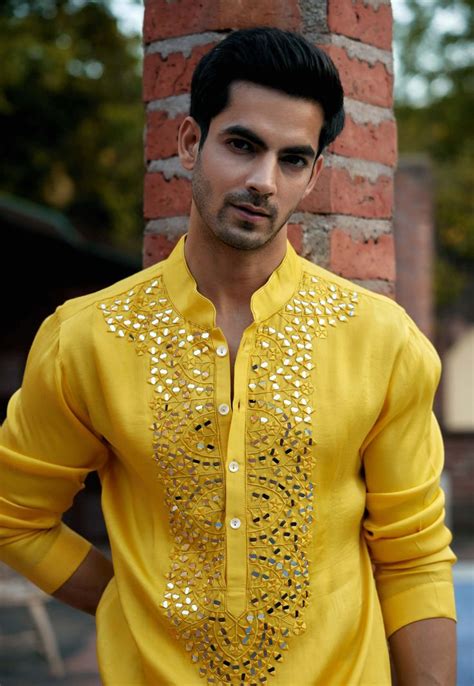 Shehzad Haldi Yellow Kurta Set In Mens Kurta Designs India