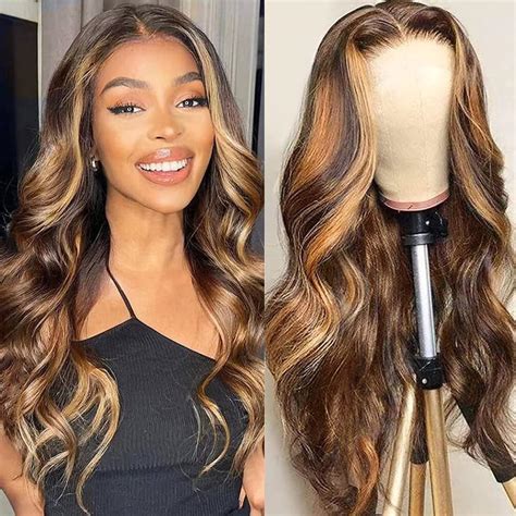 Todona Human Hair Wig Highlight Lace Front Wig Human Hair