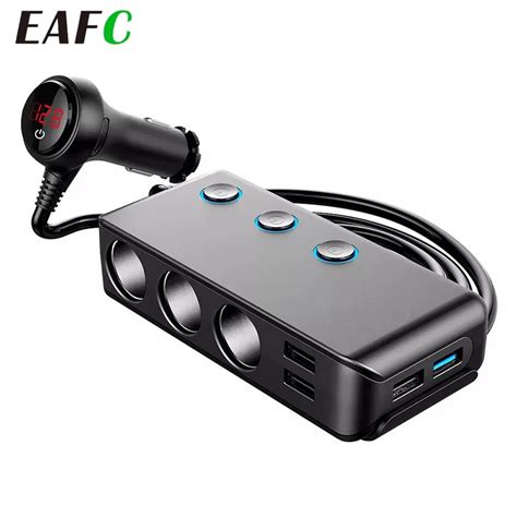 Eafc Cigarette Lighter Splitter 180w Quick Charge 3 0 Car Charger