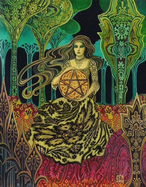 Pin By Sue Lewis On Totally Tarot Pentacles Tarot Goddess Art Tarot Art