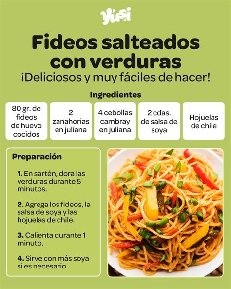 Fideos Chinos Con Carne Verduras Y Salsa De Soya Receta Recetas De