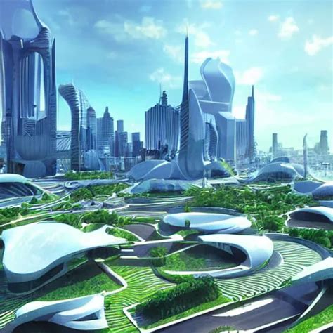 utopian future city with amazing modern architecture, | Stable Diffusion