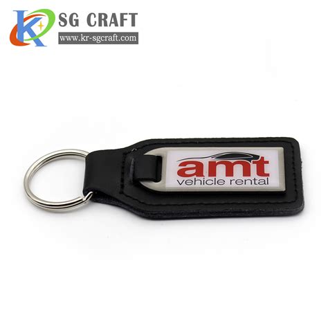 New Recommended Metal Keychain Genuine Leather Keychain Key Holder