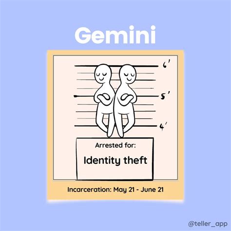 Gemini Arrested Mug Shots Identity Theft Incarceration