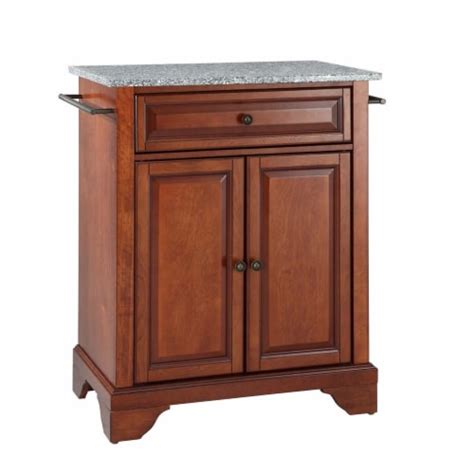 Crosley LaFayette Solid Granite Top Portable Kitchen Island In Classic