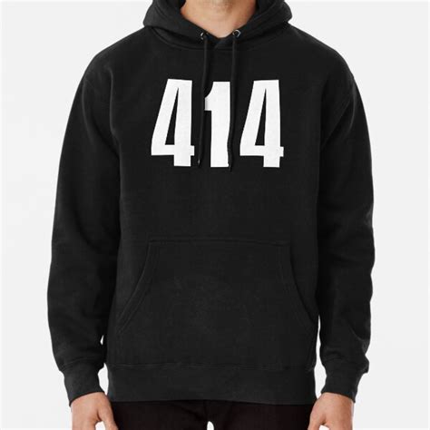 414 Milwaukee White Ink Phone Area Code Shirts Stickers Pullover