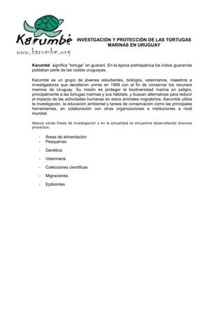 Investgaci N Y Protecci N Karumb Pdf