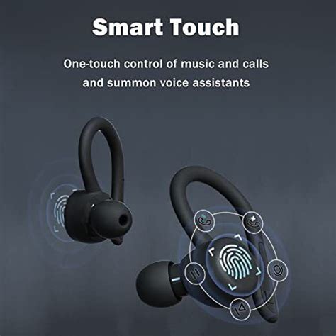 Bluetooth Earbuds With Ear Hook Over The Ear Wireless Earbuds With Black Ebay