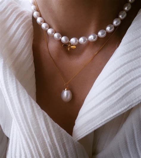 Bee Pearl Necklace Carolinne B Jewelry