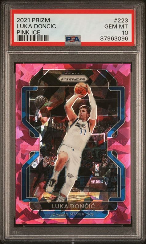 2021 22 Panini Prizm Luka Doncic Pink Ice 223 PSA 10 EBay