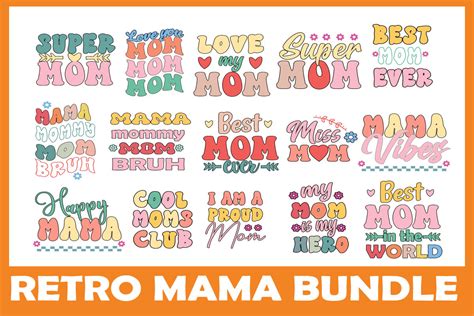 Retro Groovy Mama Svg T Shirt Bundle Graphic By The Royal Lily Design