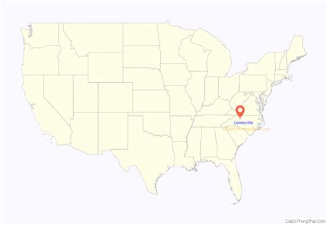 Map of Lewisville town, North Carolina