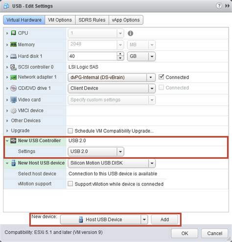 How To Add An ESXi Connected USB Device To A VM VBrain Info