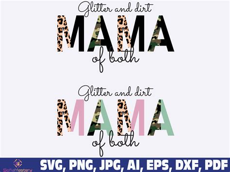 Glitter And Dirt Mom Of Both Graphic By Sofiamastery Creative Fabrica