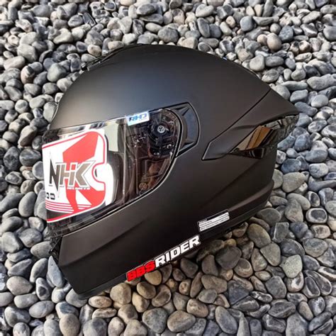 Jual Helm Nhk Mark Elite Single Visor Dim Grey Doff Kota Surabaya