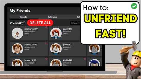 How To Unfriend People Fast In Roblox Youtube