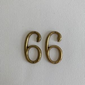 Vintage Brass House Numbers Sold PER Number Patinated Brass House