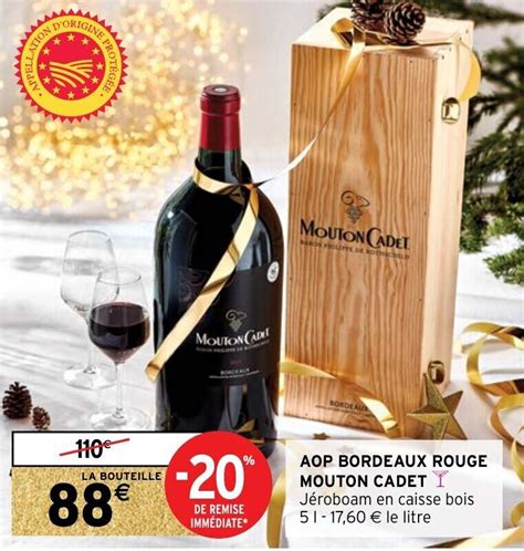 Promo Aop Bordeaux Rouge Mouton Cadet Chez Intermarch Hyper