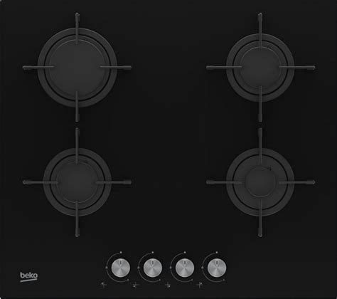 Table De Cuisson Gaz Cm Feux W Verre Noir Hilg S