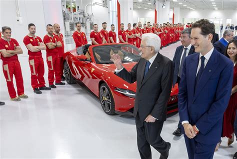 Il Presidente Mattarella Visita Il Nuovo E Building Della Ferrari