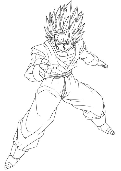 Ssj 2 Vegetto Lineart By Arrancarippo On Deviantart