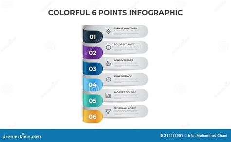 Colorful Points Of Steps List Layout Diagram Infographic Element