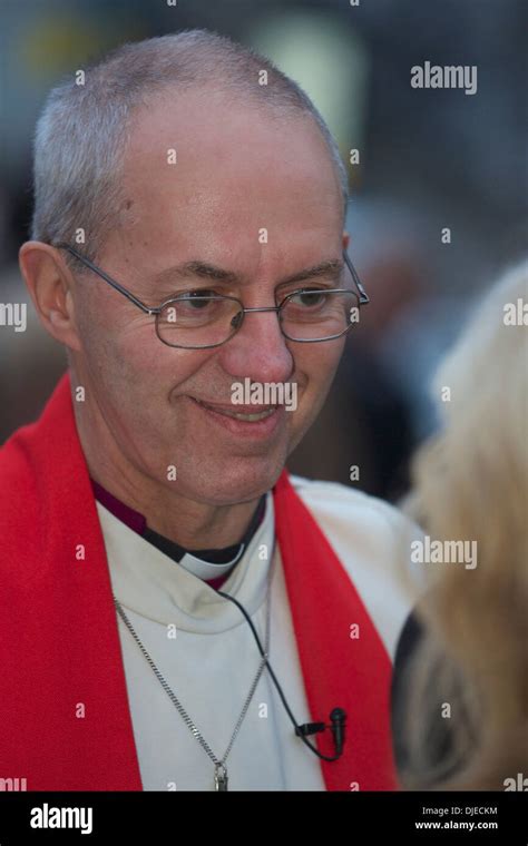 Archbishop Canterbury Interviewed Bbc Radio Hi Res Stock Photography