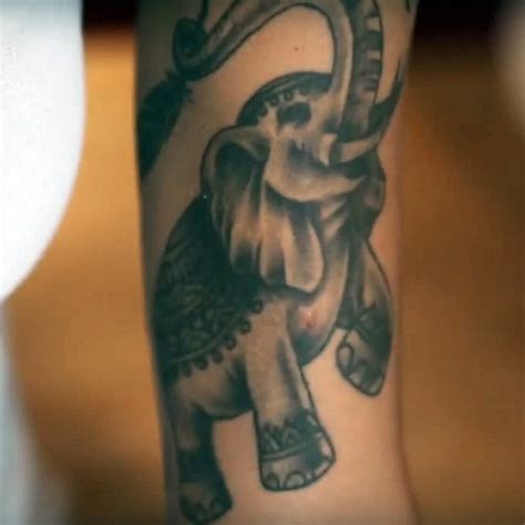 Elephant Tattoo Trunk Up