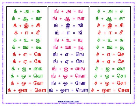 Printable Tamil Letters Printable Word Searches