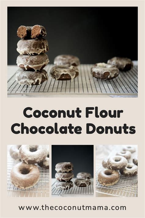 Coconut Flour Chocolate Donuts Covered In A Simple Glaze Are Moist And