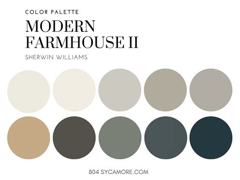 Sherwin Williams Modern Farmhouse Color Palette Ph