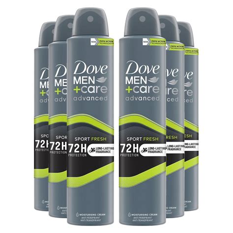 6 Dove Men Care Fresh Antiperspirant Deodorant Spray 72h Sport Fresh