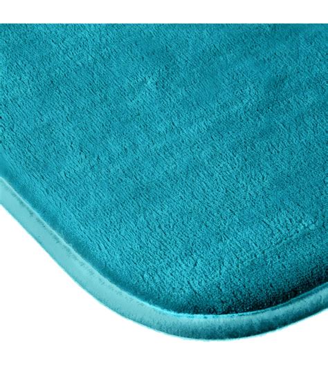 Tapis De Salle De Bain M Moire De Forme Turquoise X Cm