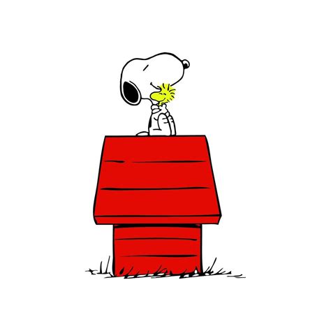 Peanuts Snoopy On His Dog House Hugging Woodstock Digital Etsy