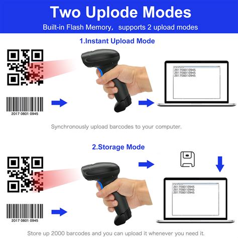 Lenvii Cw G Wireless D Barcode Scanner Wired Cordless Barcode