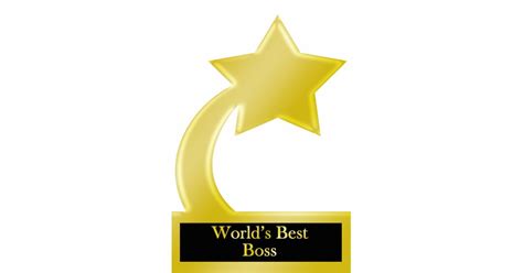 World's Best Boss, Gold Star Award Trophy Statuette | Zazzle